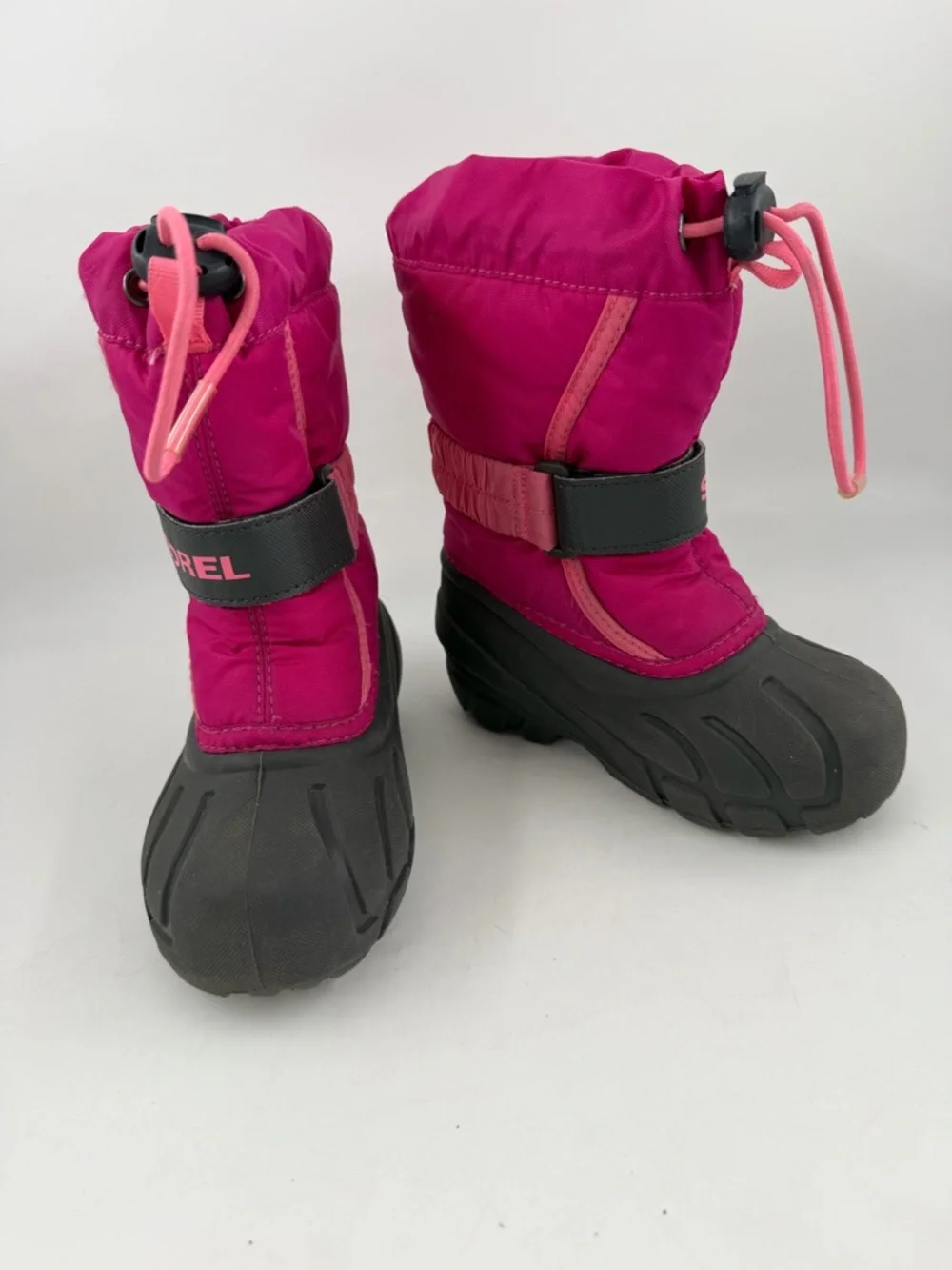 Sorel Kid’s Explorer Waterproof Hook & Loop -SZ 8 C- Insulated Winter Snow Boots